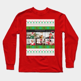 Santa Zoom Call Long Sleeve T-Shirt